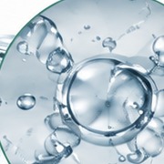 Macro view of water bubbles representing chlorine disinfection
